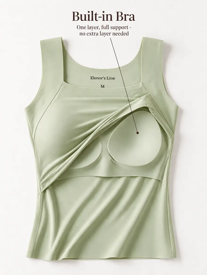The Built-In Bra Tank That Smooths, Supports, and Never Digs In